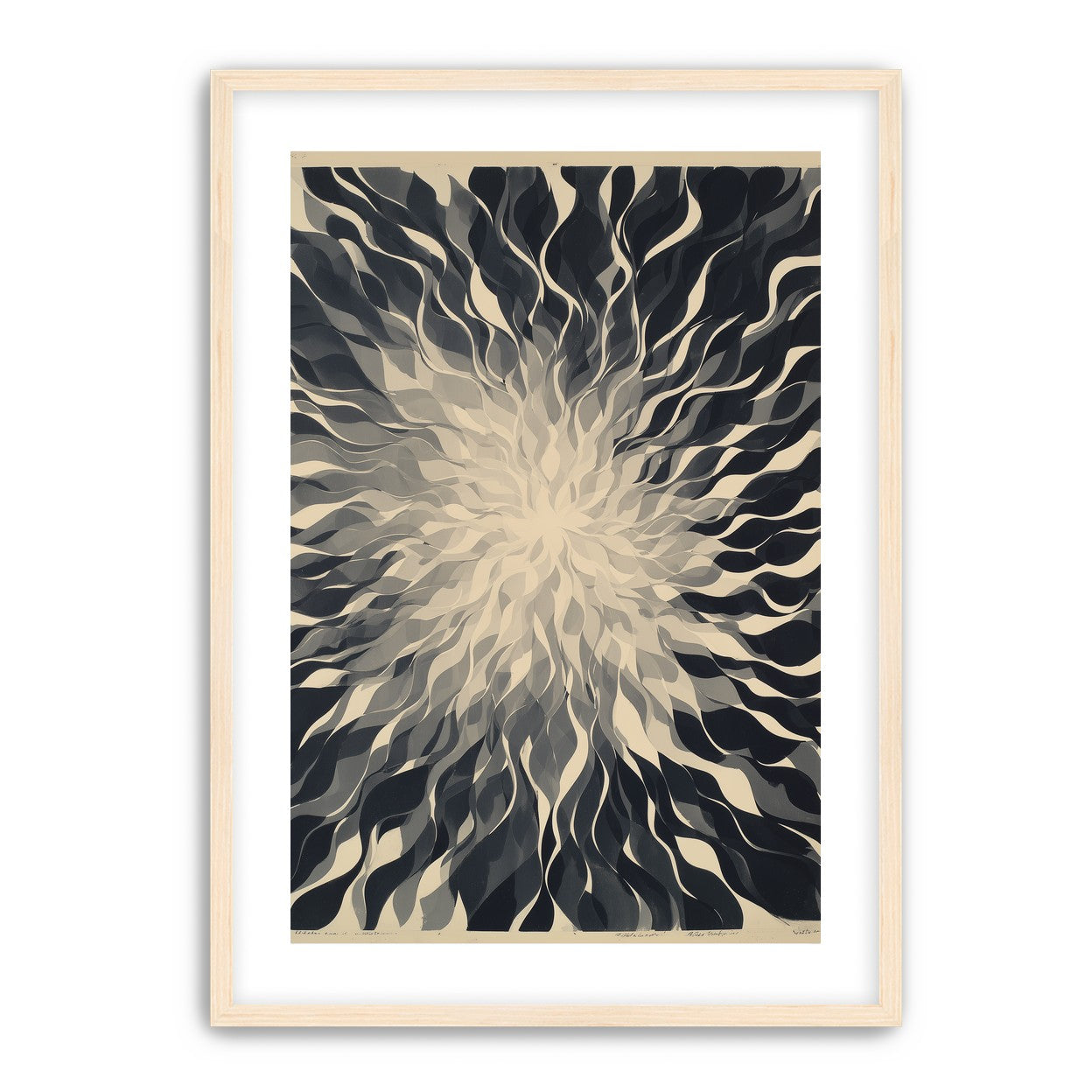 Pale center in black sweep
