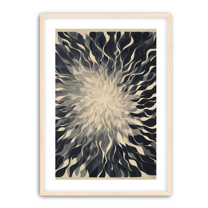 Pale center in black sweep