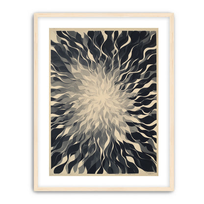 Pale center in black sweep