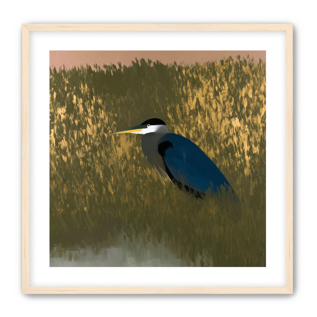 Heron among the reeds