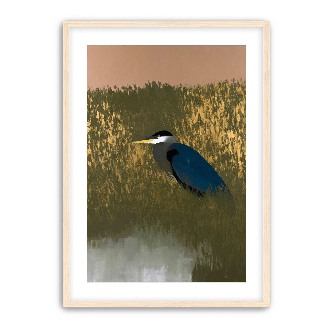 Heron among the reeds