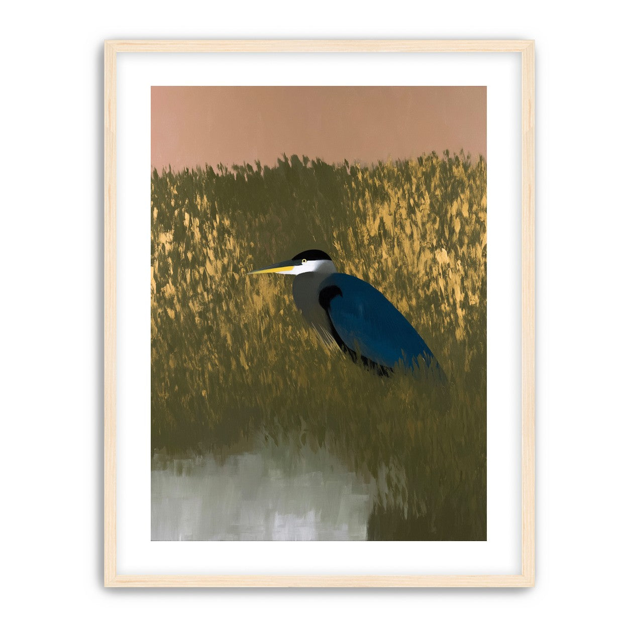 Heron among the reeds