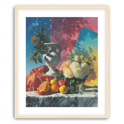 Urn and roses in hard light