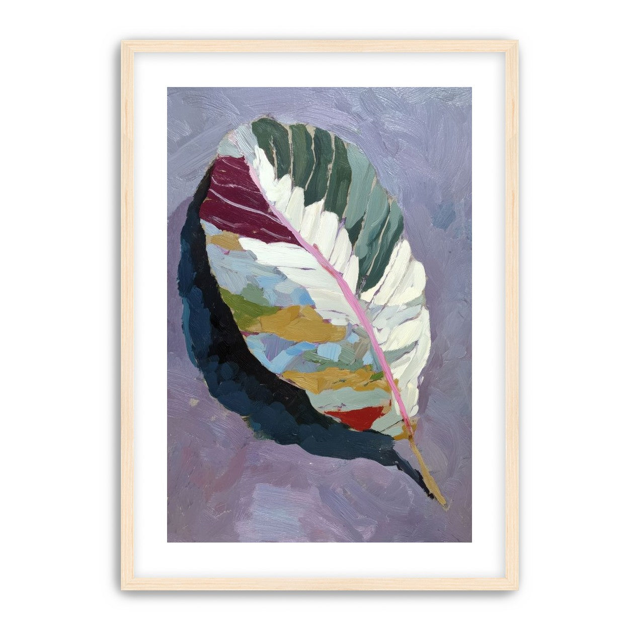 Leaf Form with Divided Color
