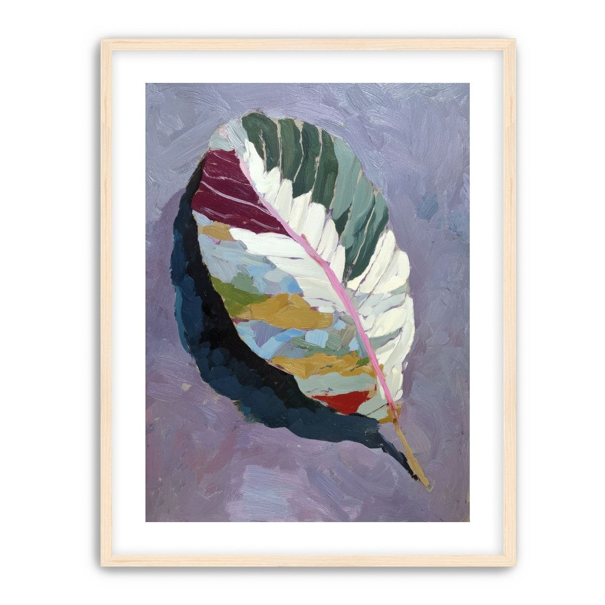 Leaf Form with Divided Color