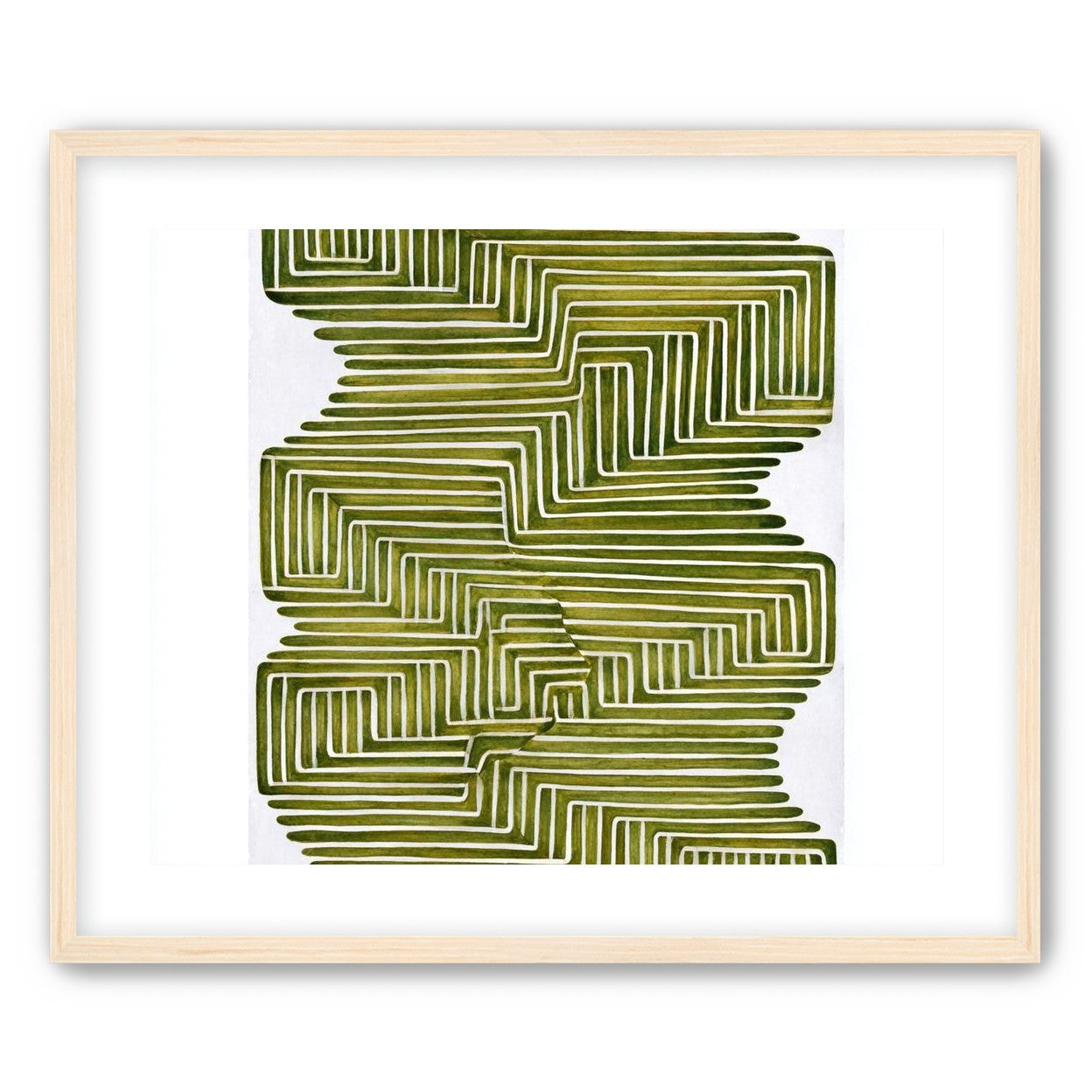 Olive bands in white quiet
