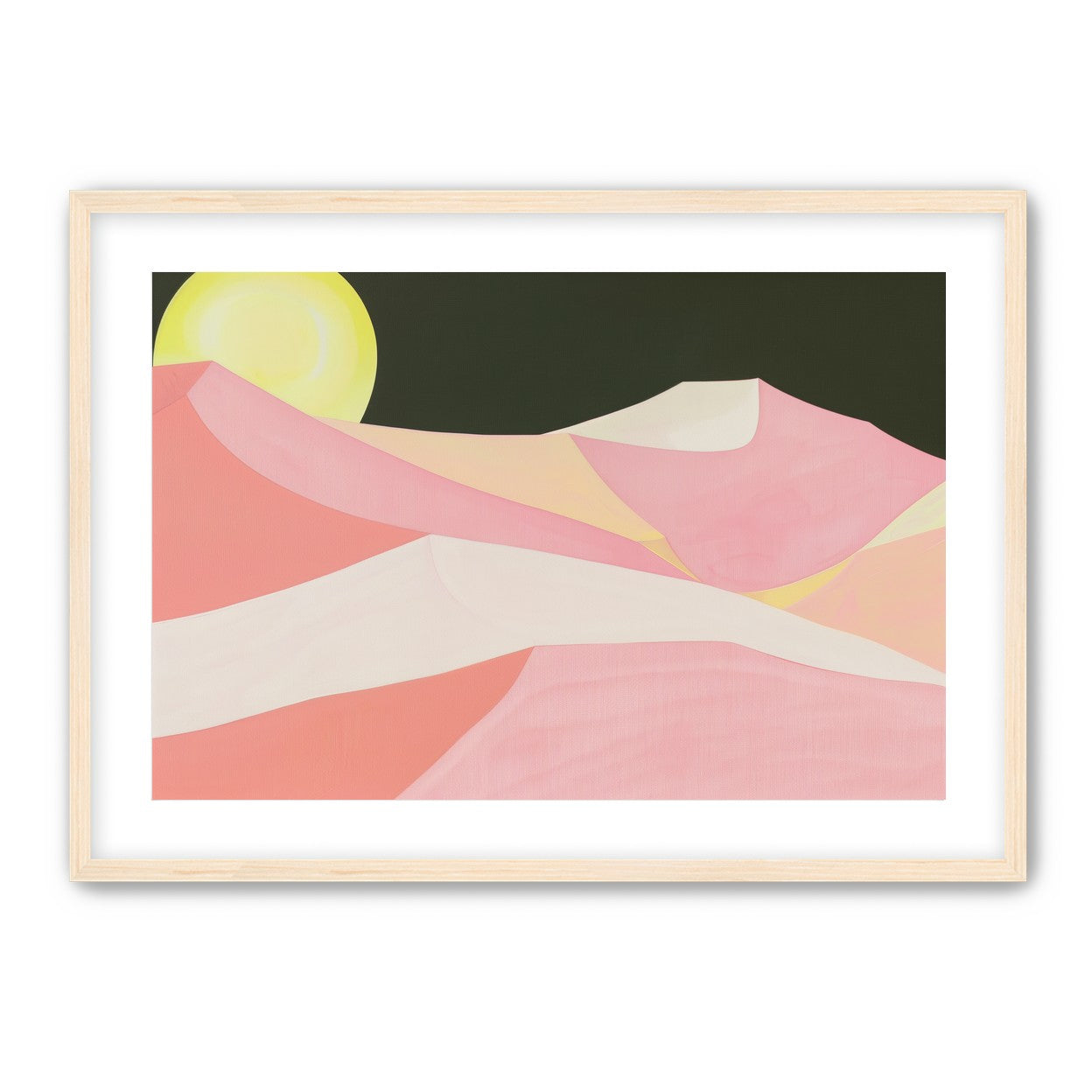 Sun over folded dunes