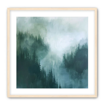 Mist caught in the pines