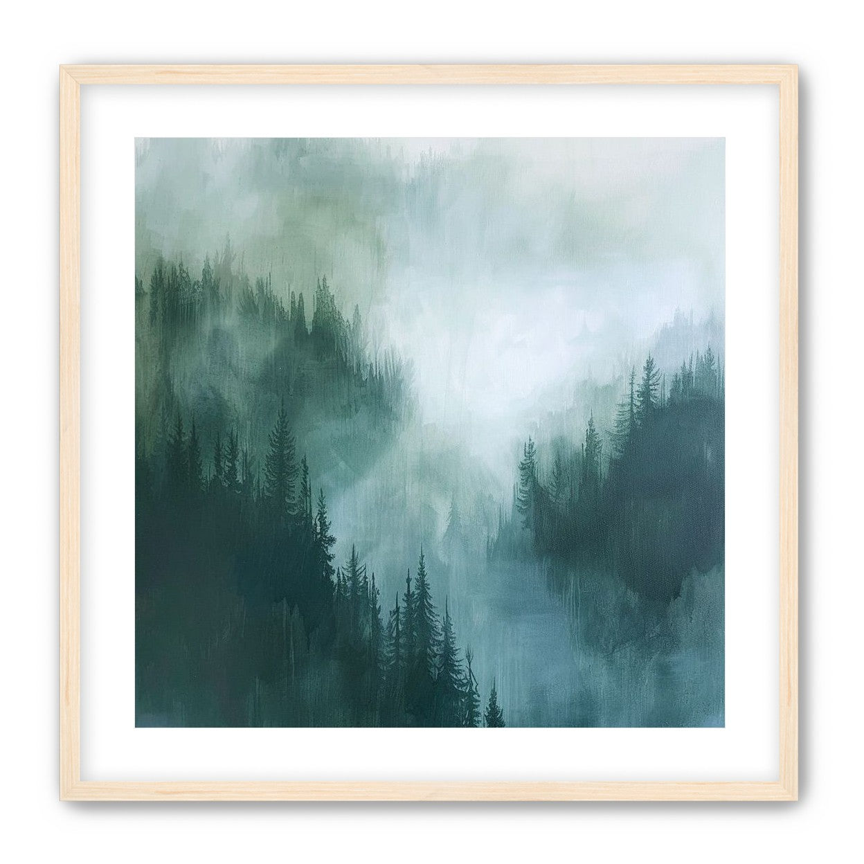 Mist caught in the pines