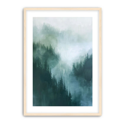 Mist caught in the pines