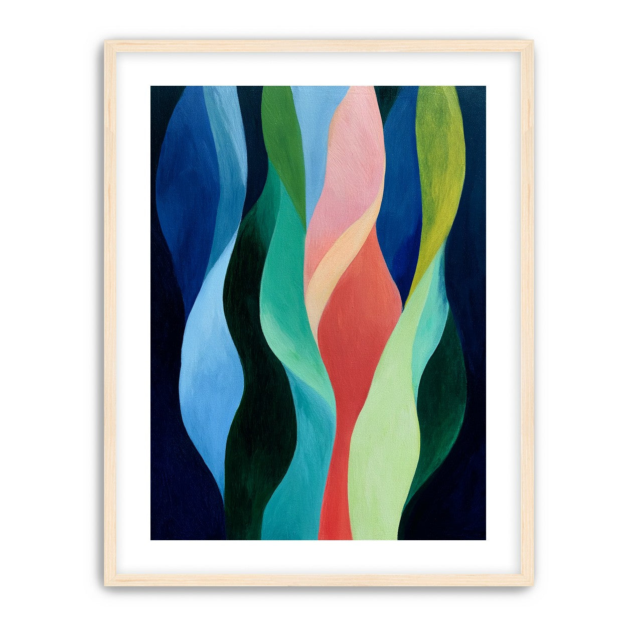 Layered wavy color bands