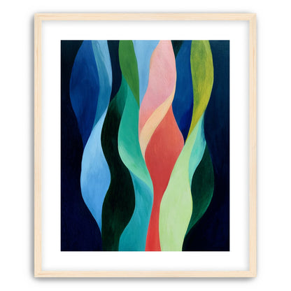 Layered wavy color bands
