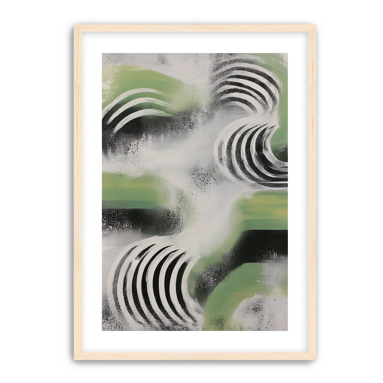 Curved bands in drifting haze