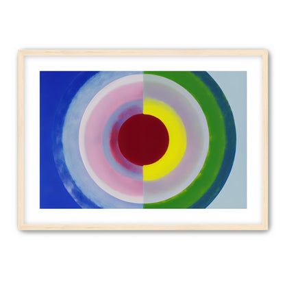 Blue and green split circle