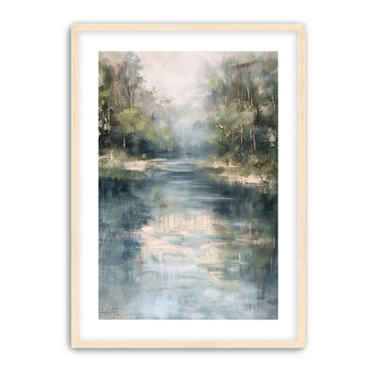 Pale sky in blue water