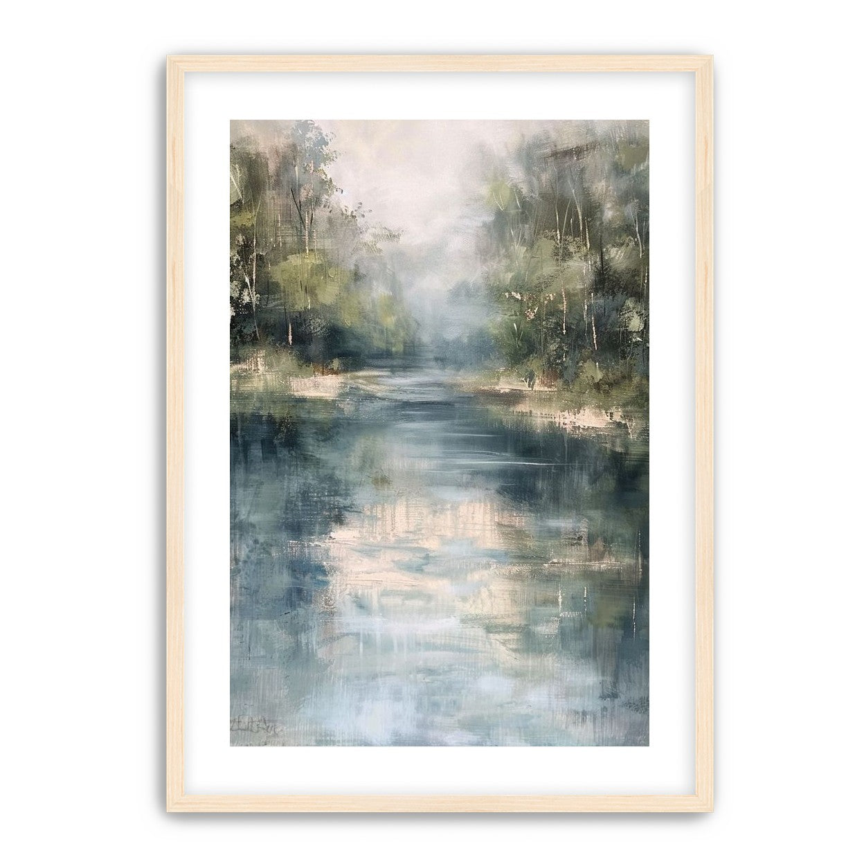 Pale sky in blue water