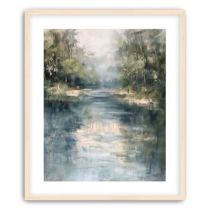 Pale sky in blue water