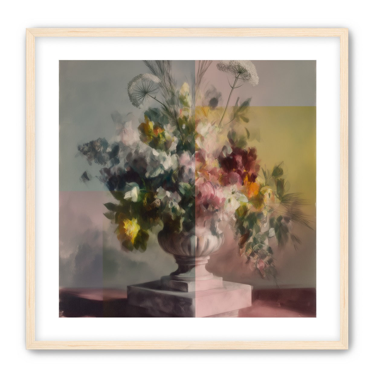 Bouquet in divided light