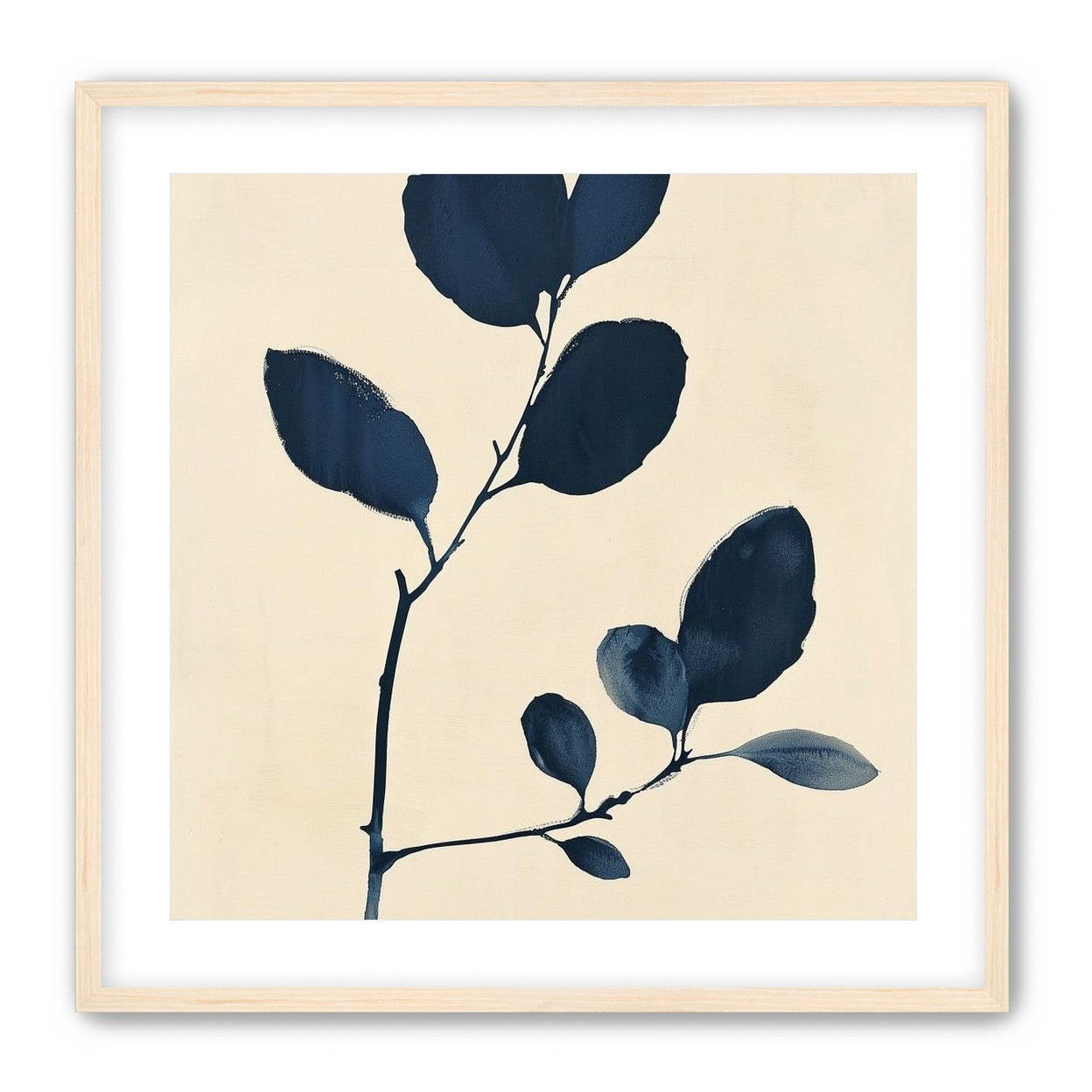 Ink leaves on bare stem