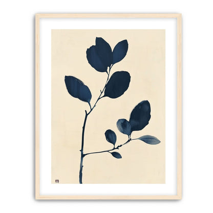 Ink leaves on bare stem