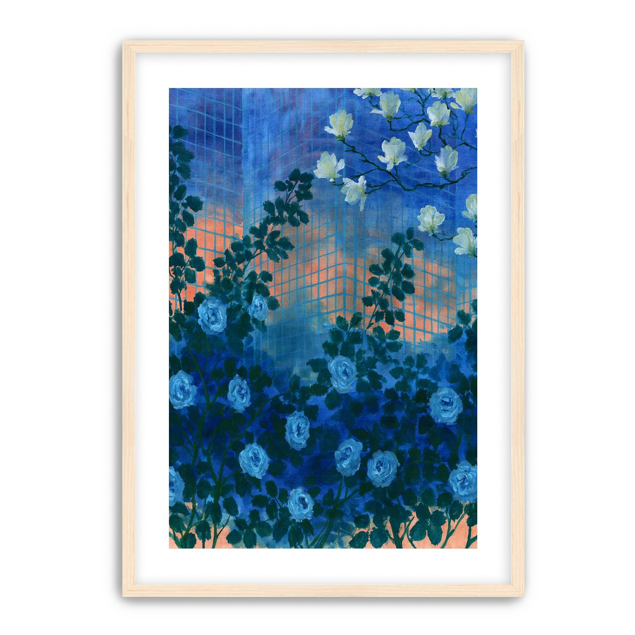 Roses climbing the grid
