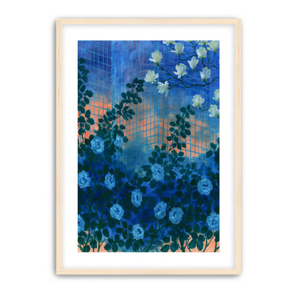 Roses climbing the grid