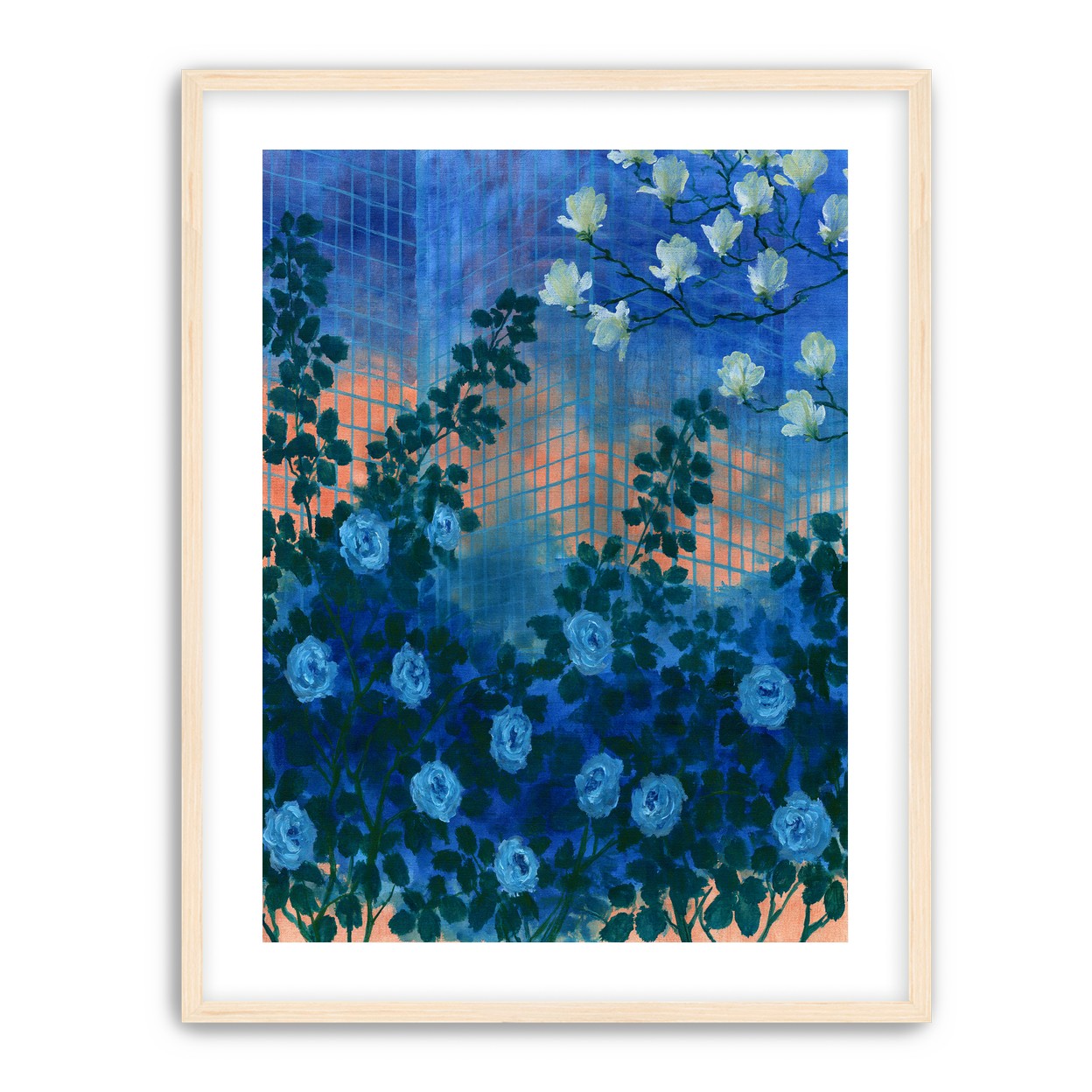 Roses climbing the grid