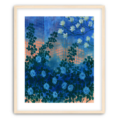 Roses climbing the grid