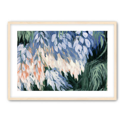 White blossoms in blue shade