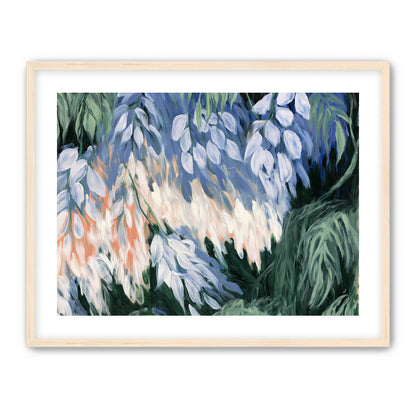 White blossoms in blue shade