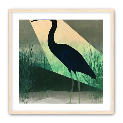 Blue beak in green light
