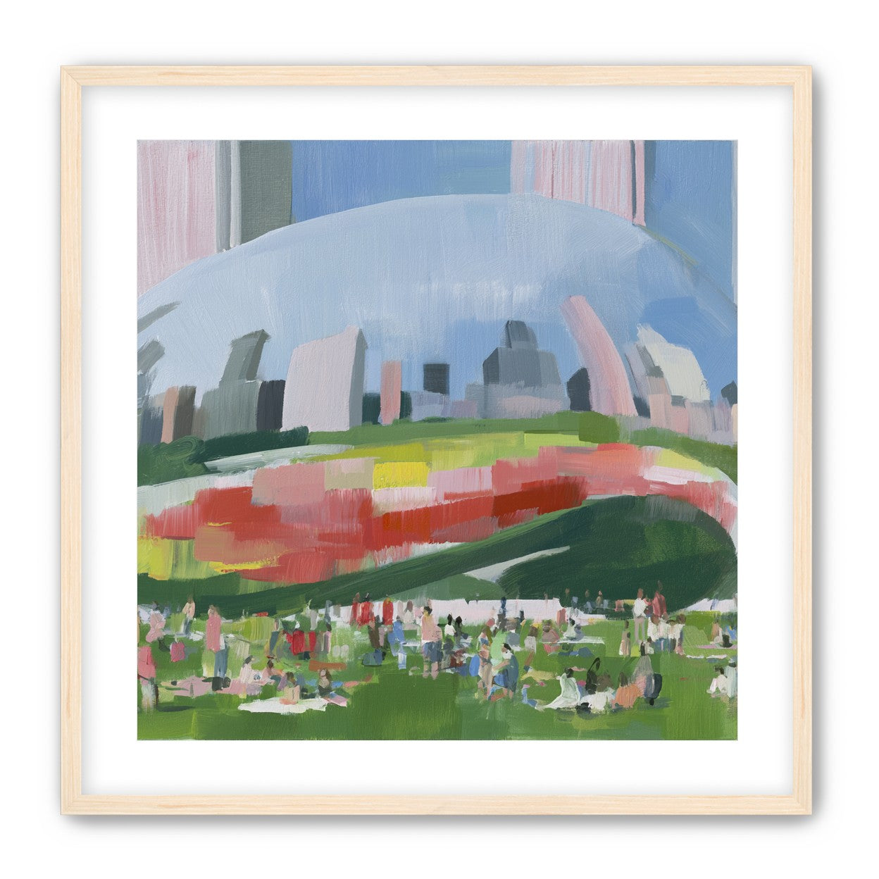 Picnic under the mirrored dome