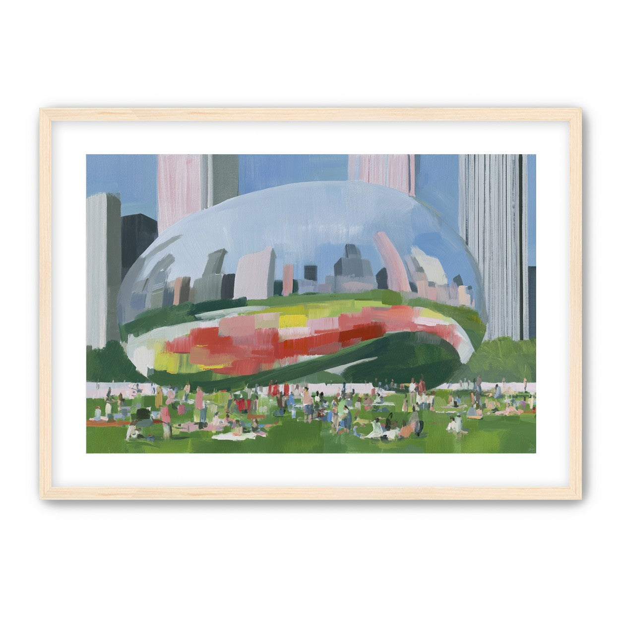 Picnic under the mirrored dome