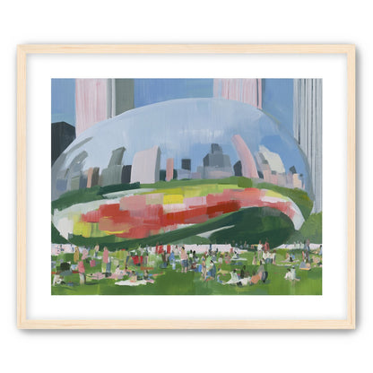 Picnic under the mirrored dome