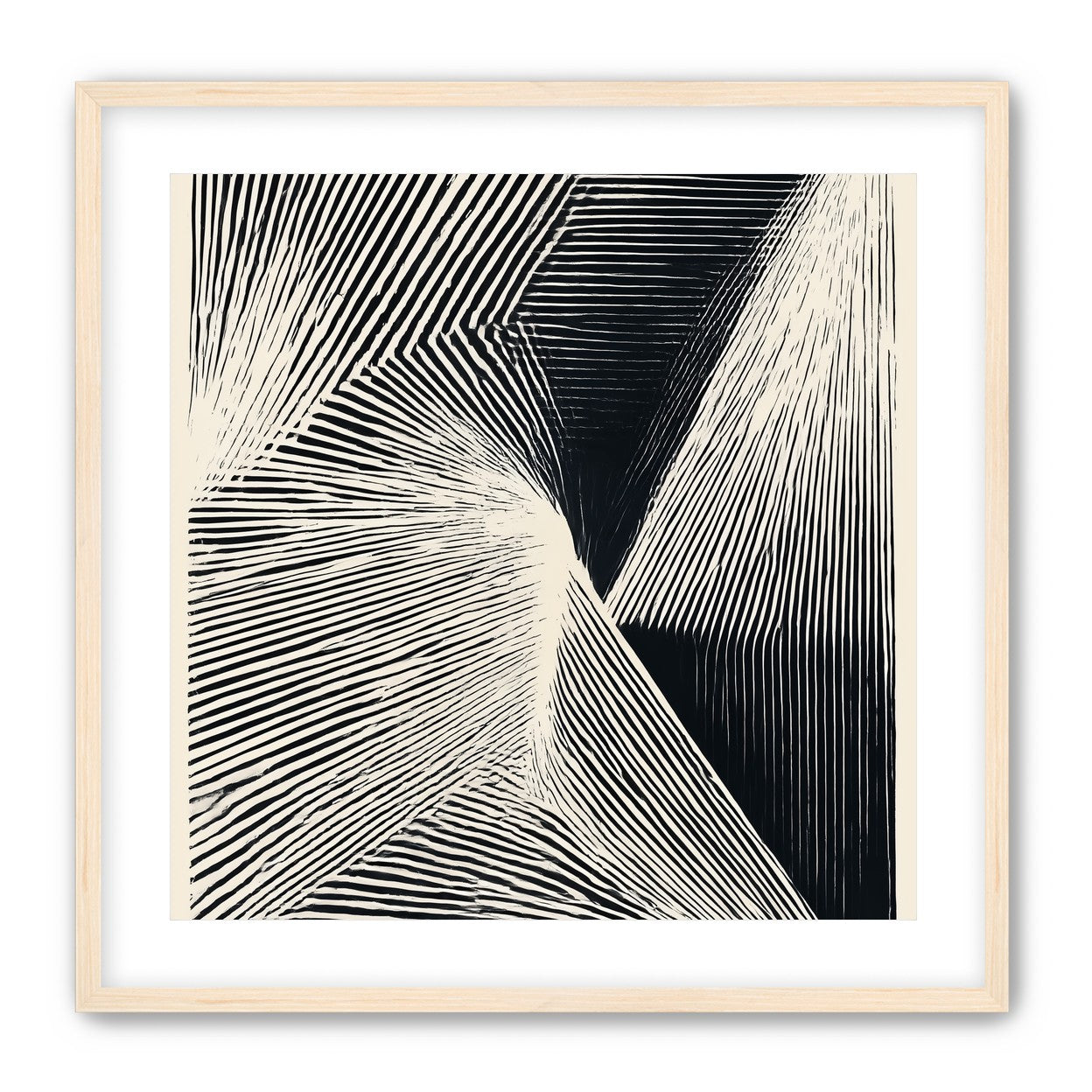 Where the lines break inward