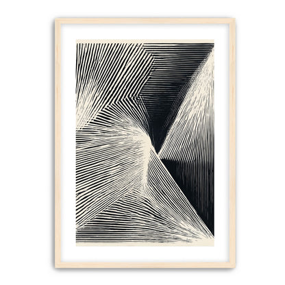 Where the lines break inward