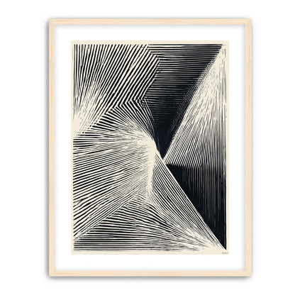 Where the lines break inward