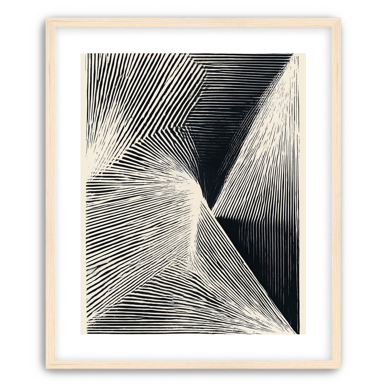 Where the lines break inward