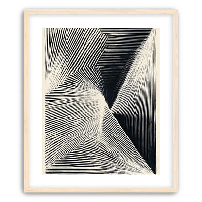 Where the lines break inward