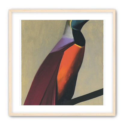 Bright bird on a branch