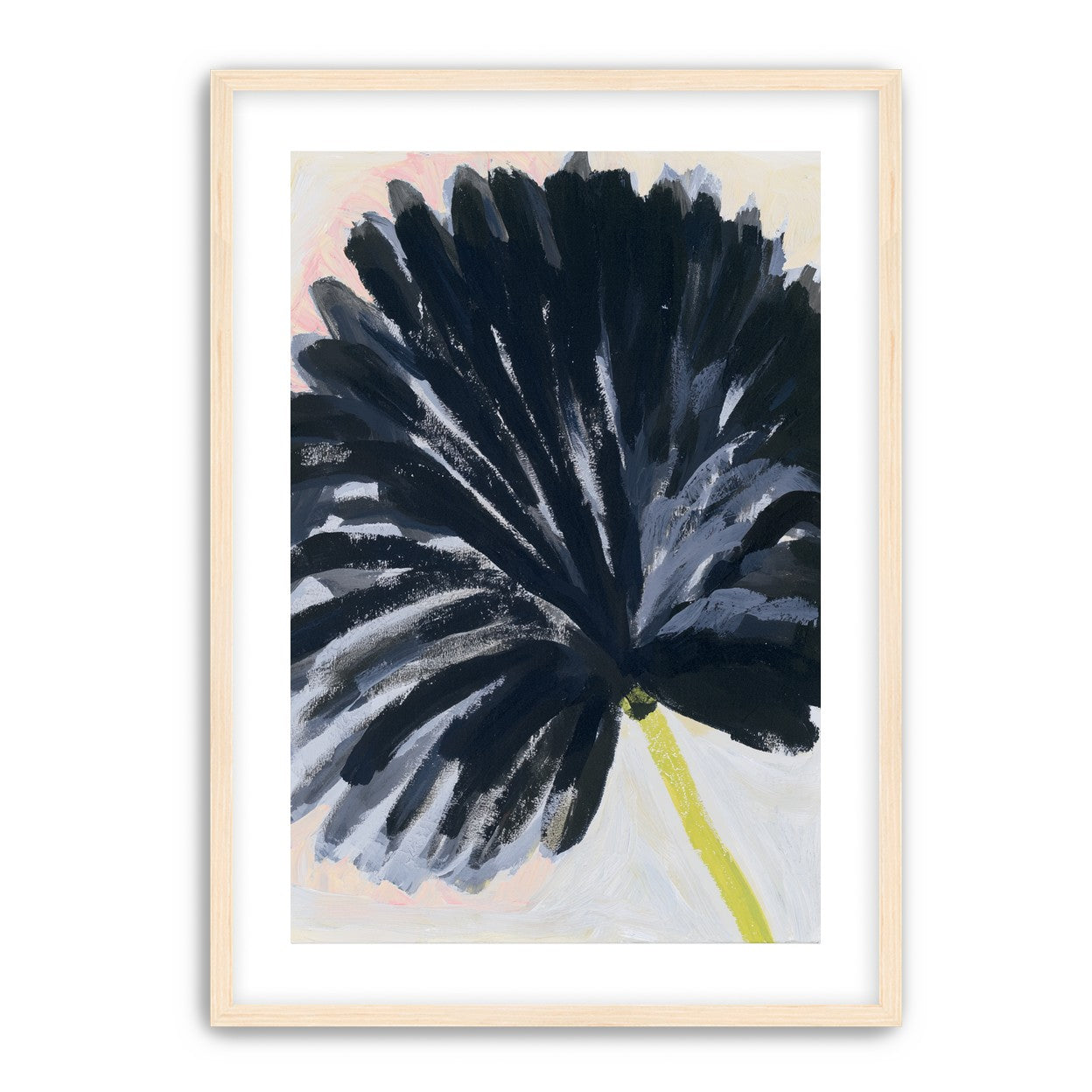 Black petals in pale light