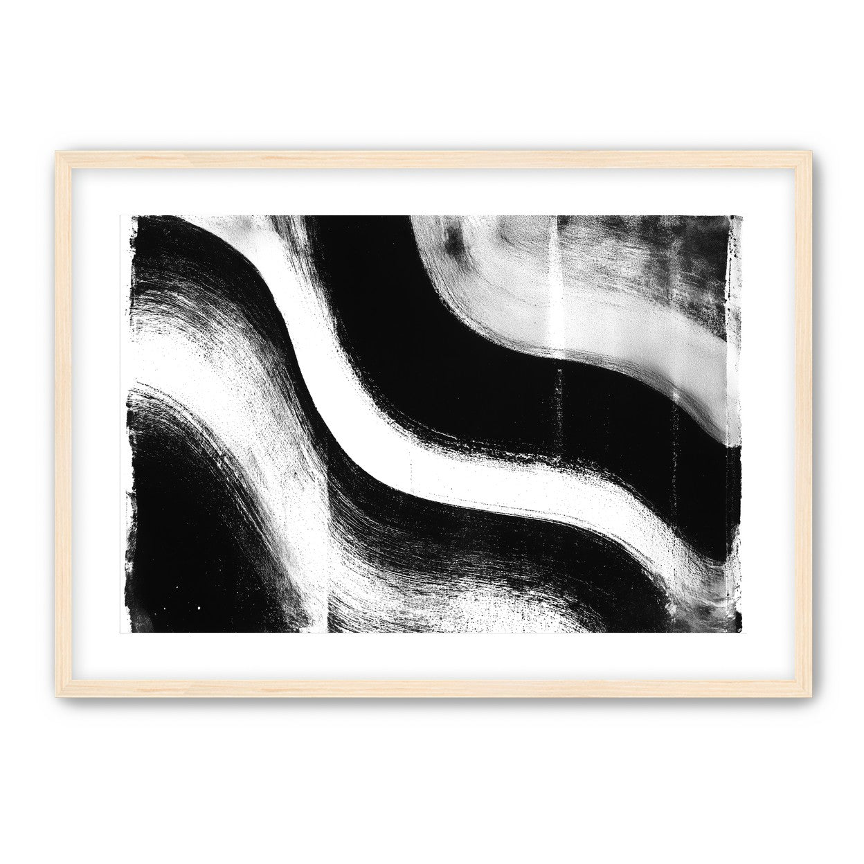 White cut through black