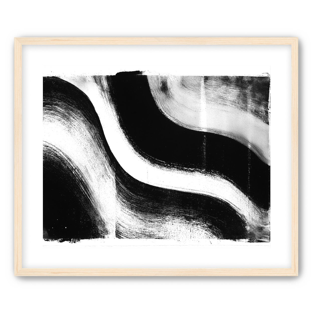 White cut through black