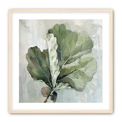 Green leaves in pale wash