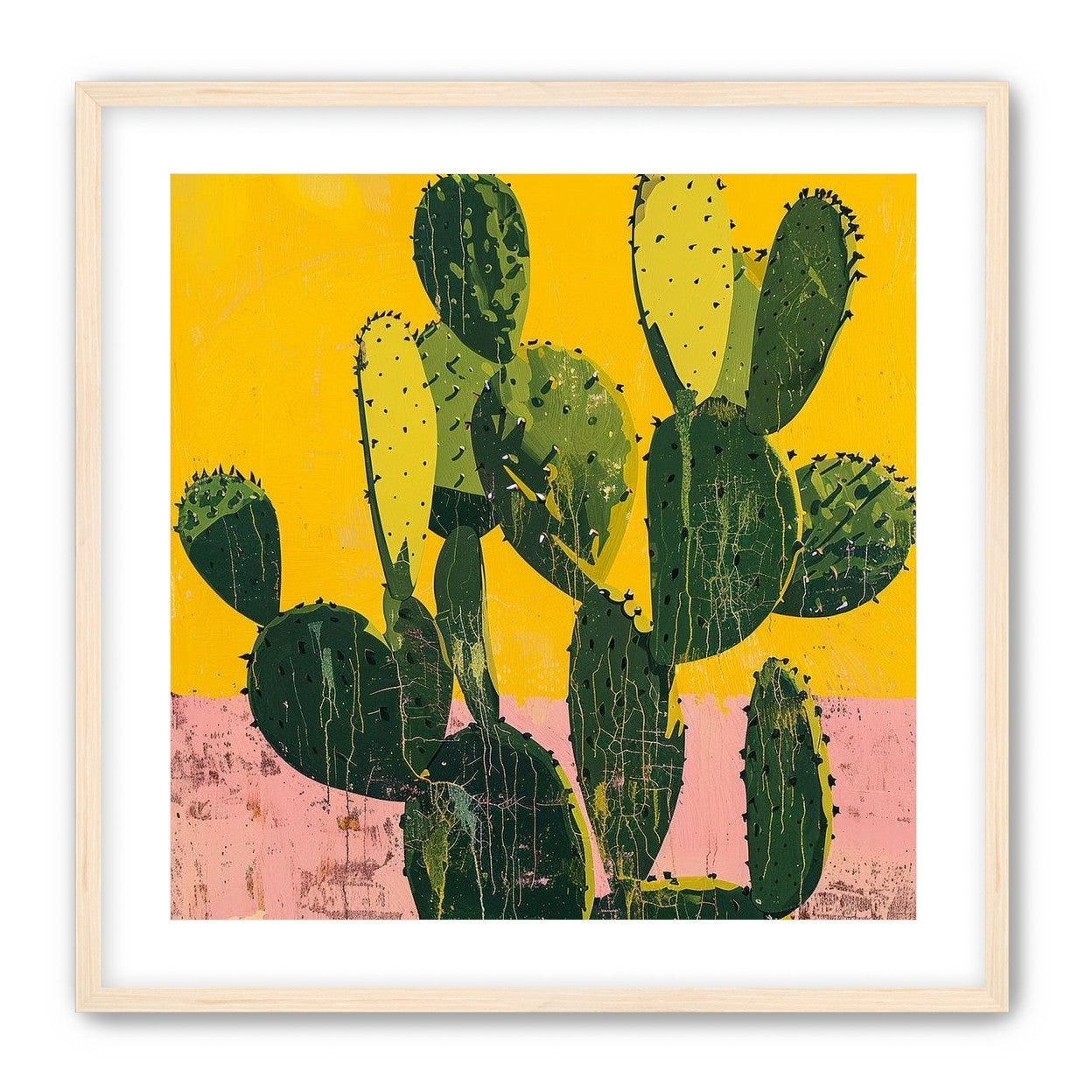 Green pads in yellow sky
