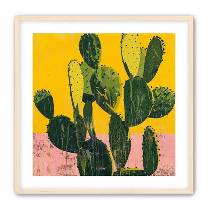 Green pads in yellow sky