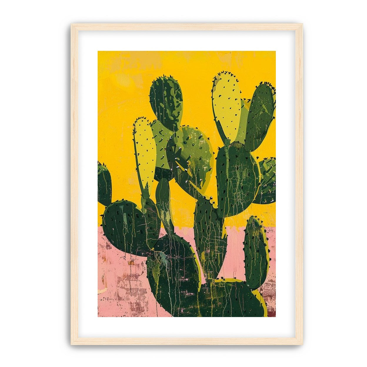 Green pads in yellow sky