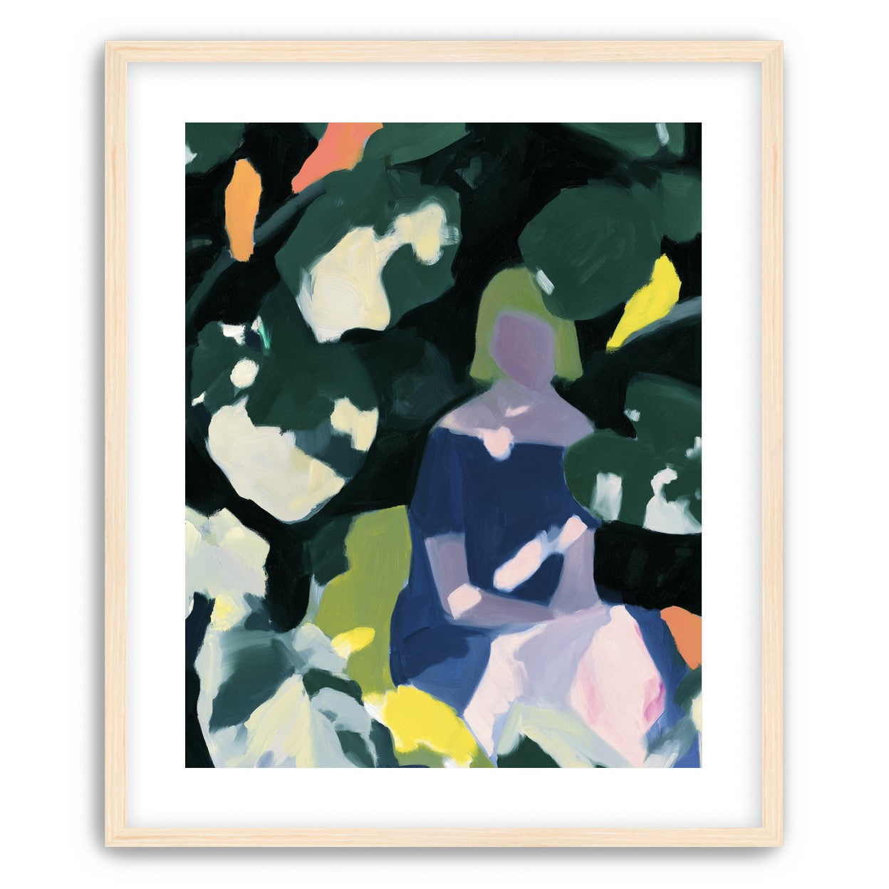 Figure in garden shadows