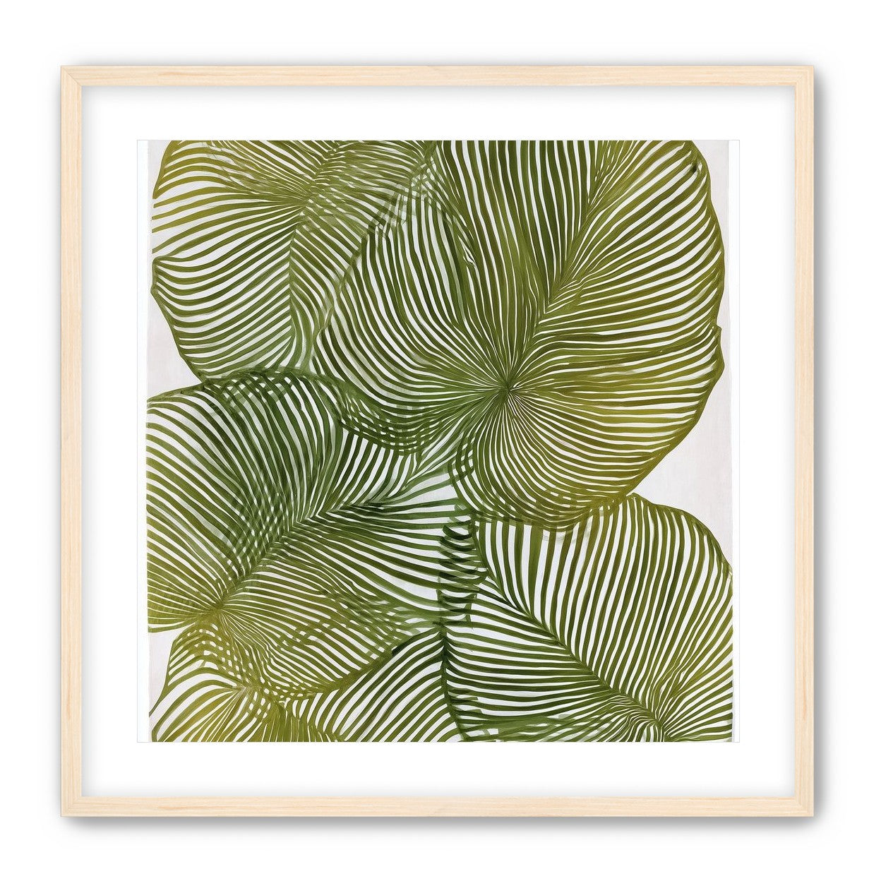 Palm leaves pressed together