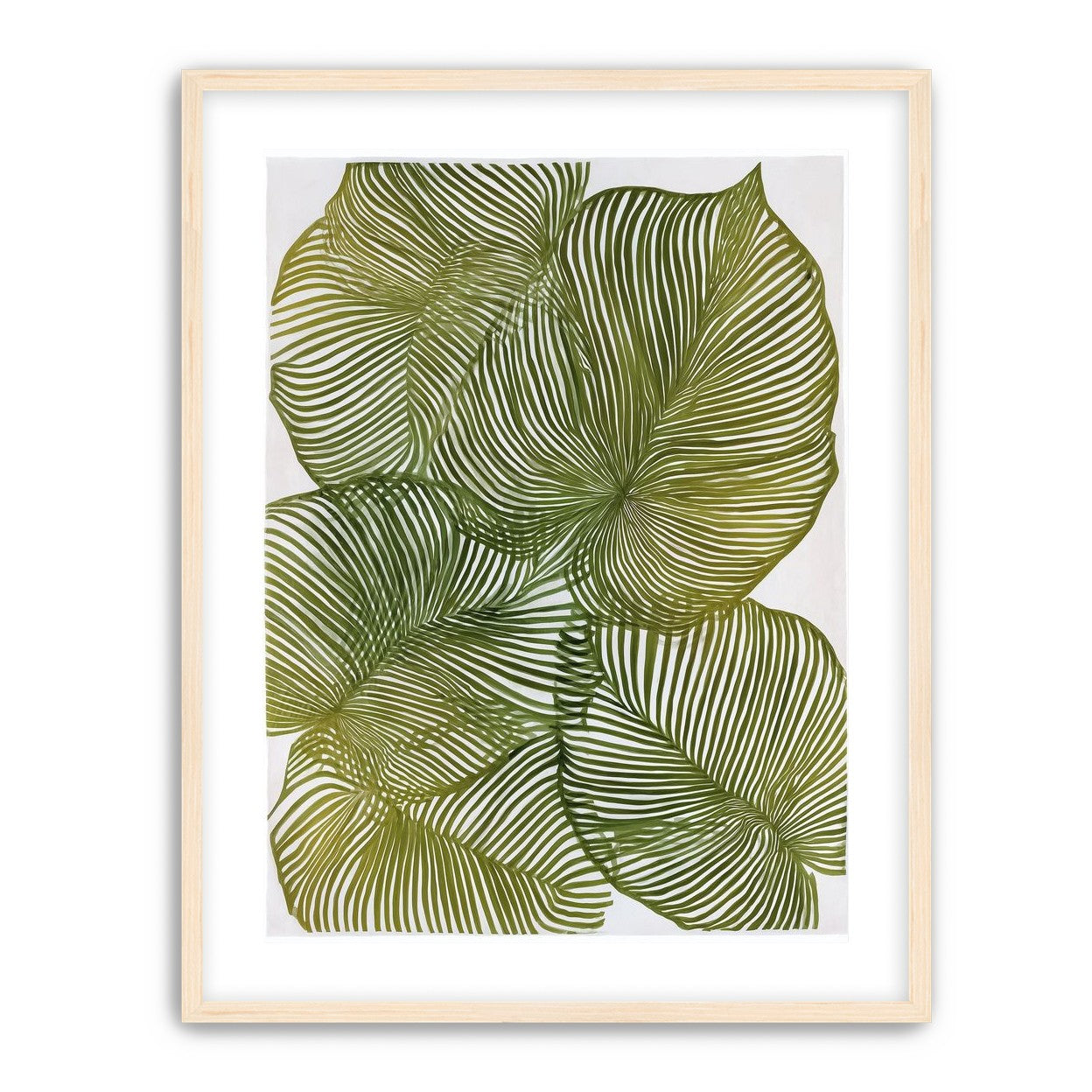 Palm leaves pressed together
